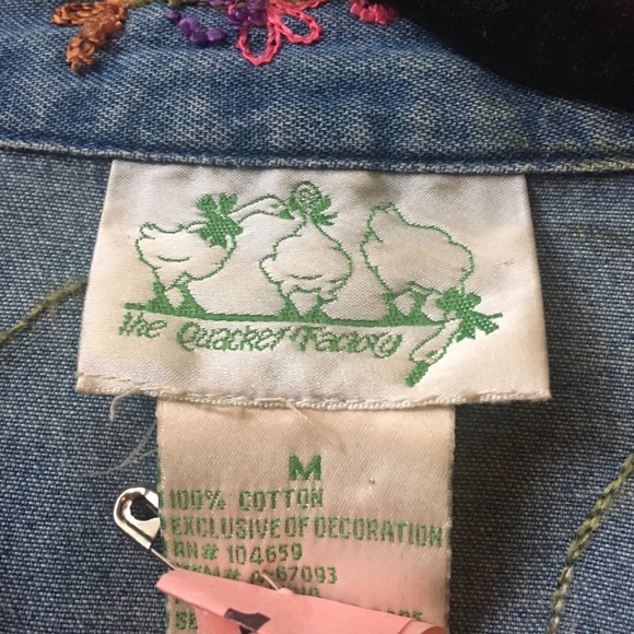 The Quacker Factory Medium Beaded Denim Shirt - Picture 4 of 5